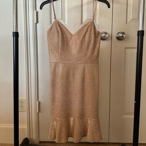 Dillards juniors gold mini dress